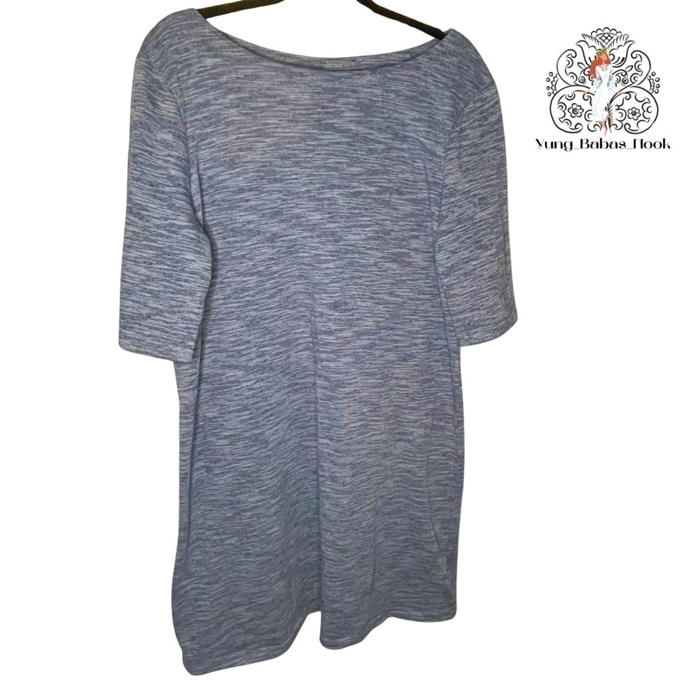 Faded Glory XXL 20 Women’s knee length blue dress pit to pit 23” PRELOVED